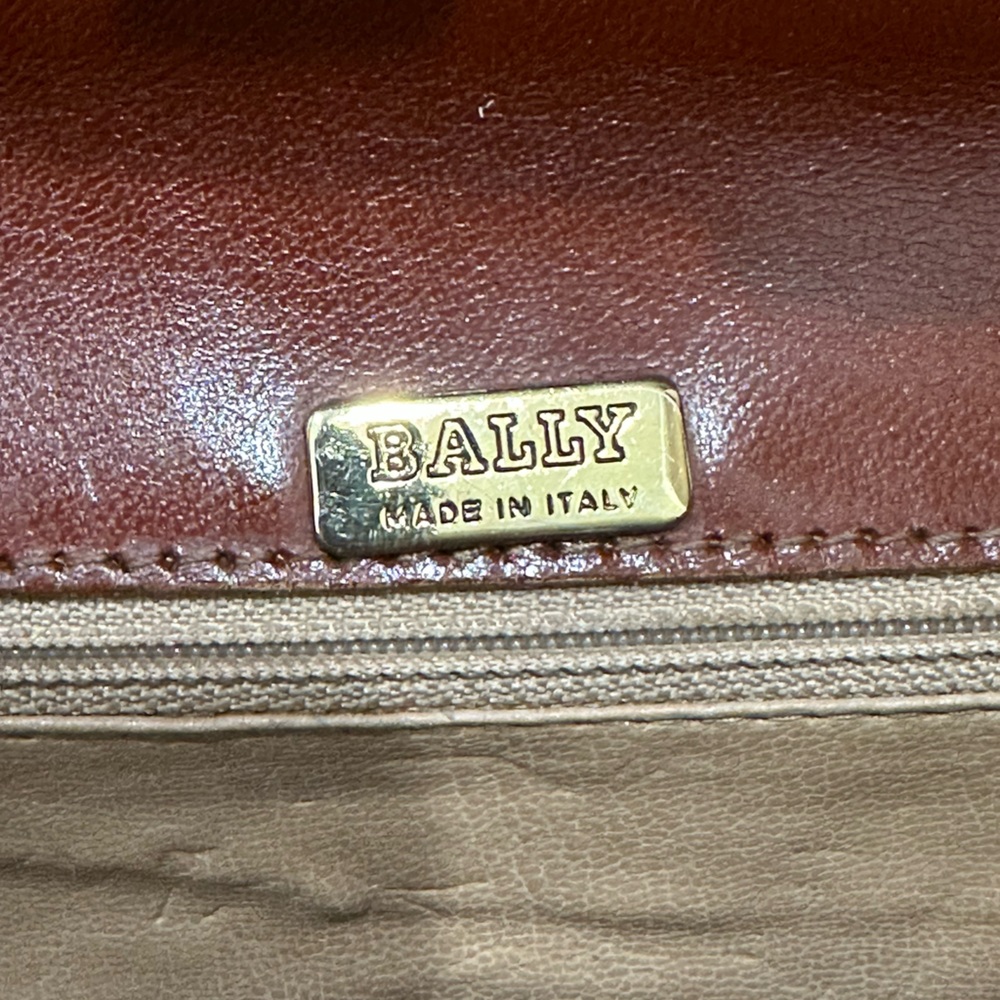 Bally Vintage Structured Leather Top-Handle Bag with Crossbody Strap - Picture 7 of 9